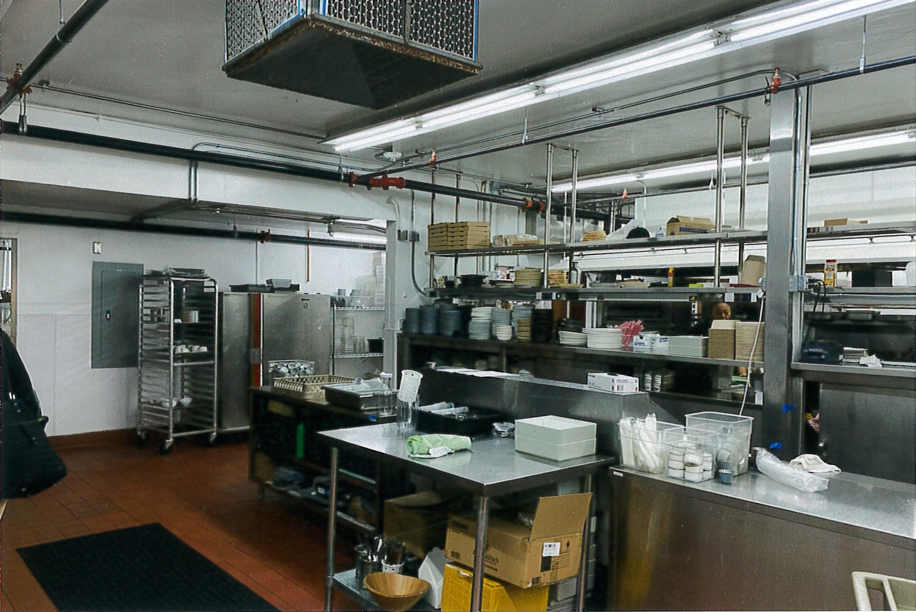Updated resort kitchen, improved storage and fire supression system